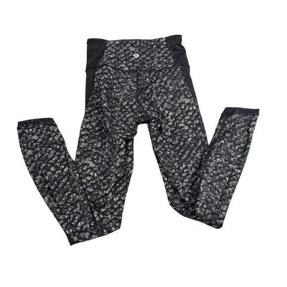 Lululemon Black Reflective Pace Rival Crop Leggings - Size 2 - Picture 5 of 7